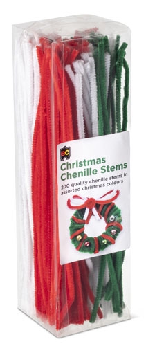 Chenille Stems 6mm Christmas Pk200 EC